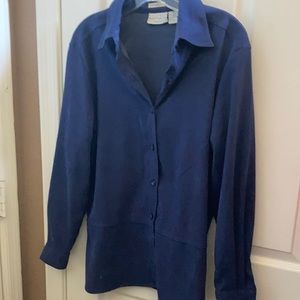 FINAL MARKDOWN Allyson whitmore ultra suede blouse petite small
